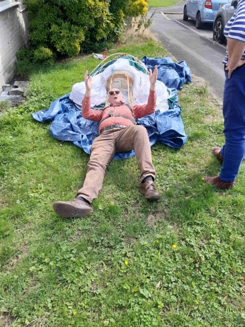 Man lying on the ground