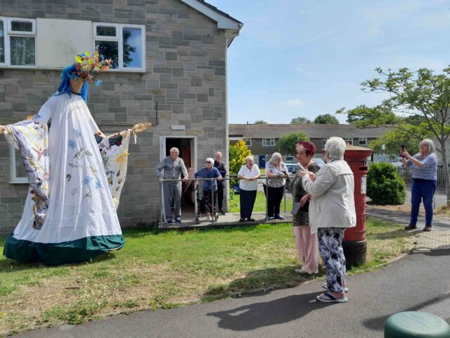 Picture of a group outside Chichester Close.