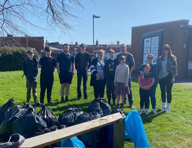 Litter picking in Bridgwater
