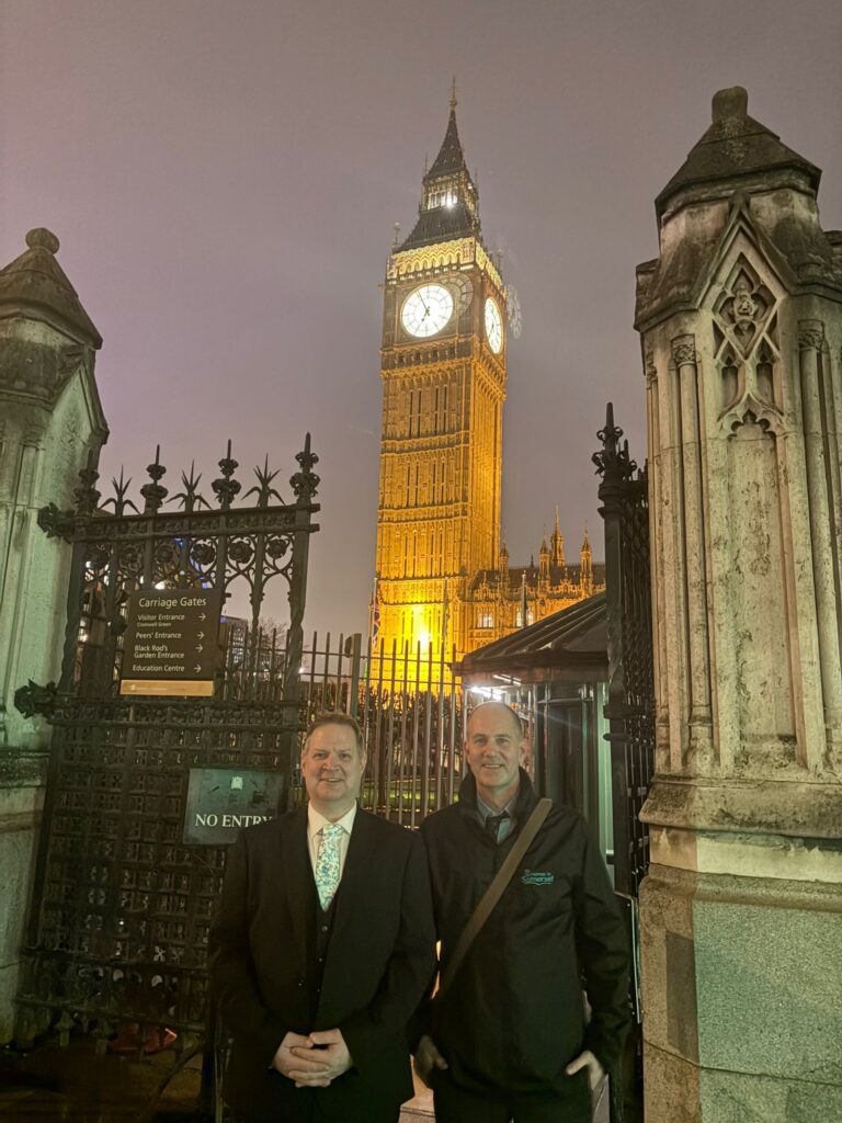 Rik and James at Big Ben